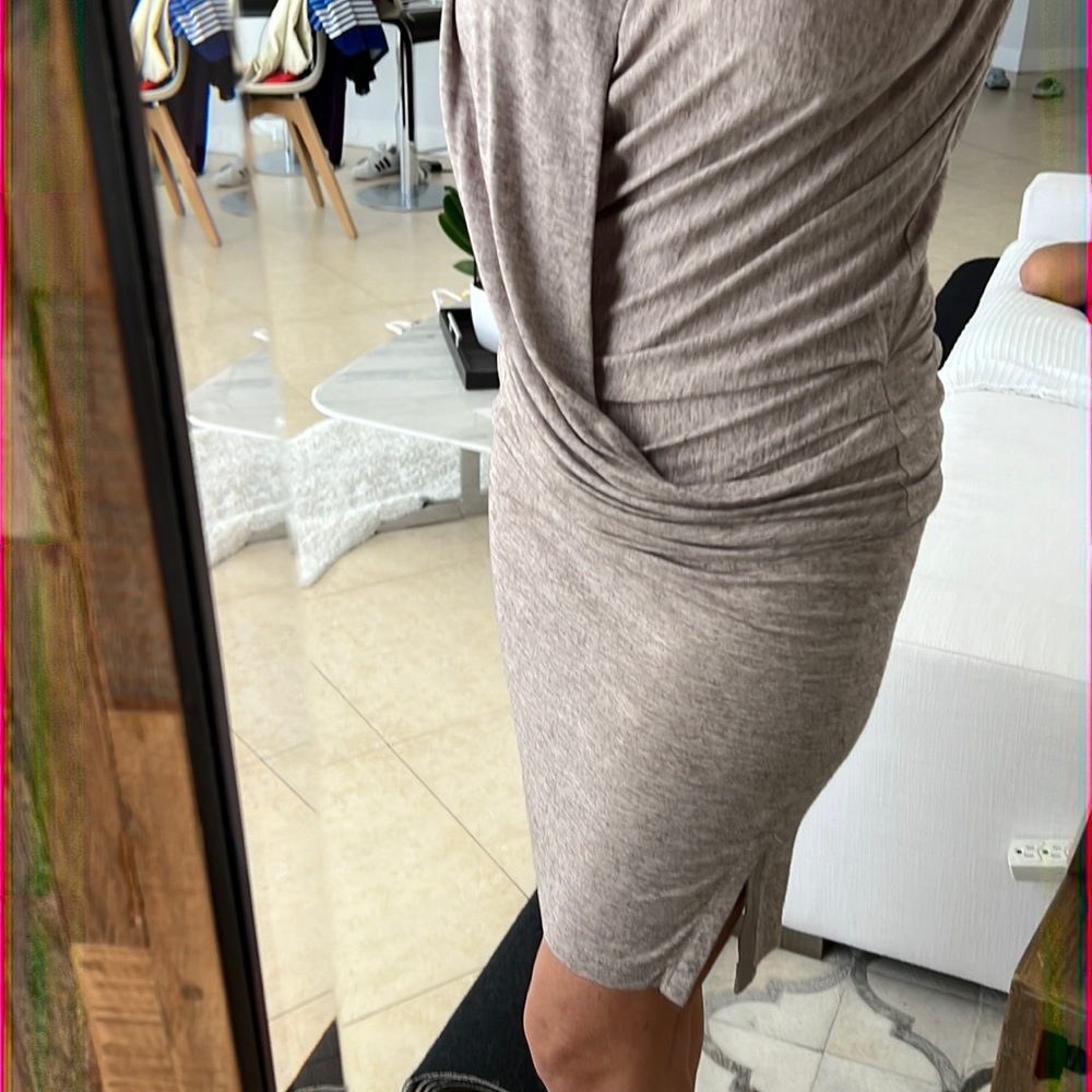 Beige with a slight hint purple mini dress Allstaints